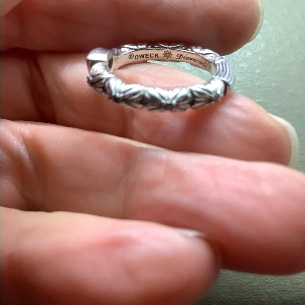 Stephen Dweck Diamonds sterling silver Rhodolite Florette Ring